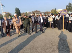 صبحگاه بسیجیان بمناسبت هفته بسیج در سپاه ناحیه آمل برگزار شد + عکس